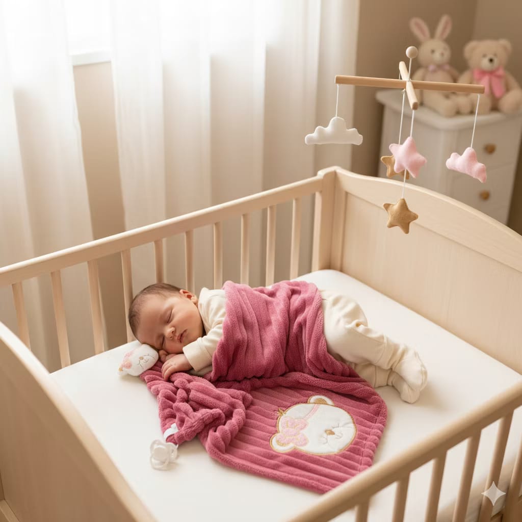 Kit 2 Peças Cobertor com Naninha Para Bebê Anti-alérgico 
